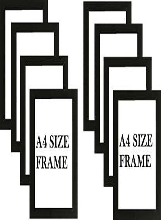 Stuthi Arts A4 Size Wood Wall MDF Photo Frame (Black,8 Photos, Documents) - Image 1